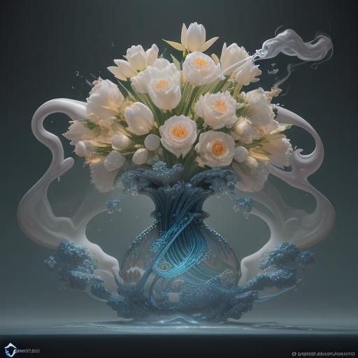 Dreamy Tulip Bouquet in Surrealist 3D Render
