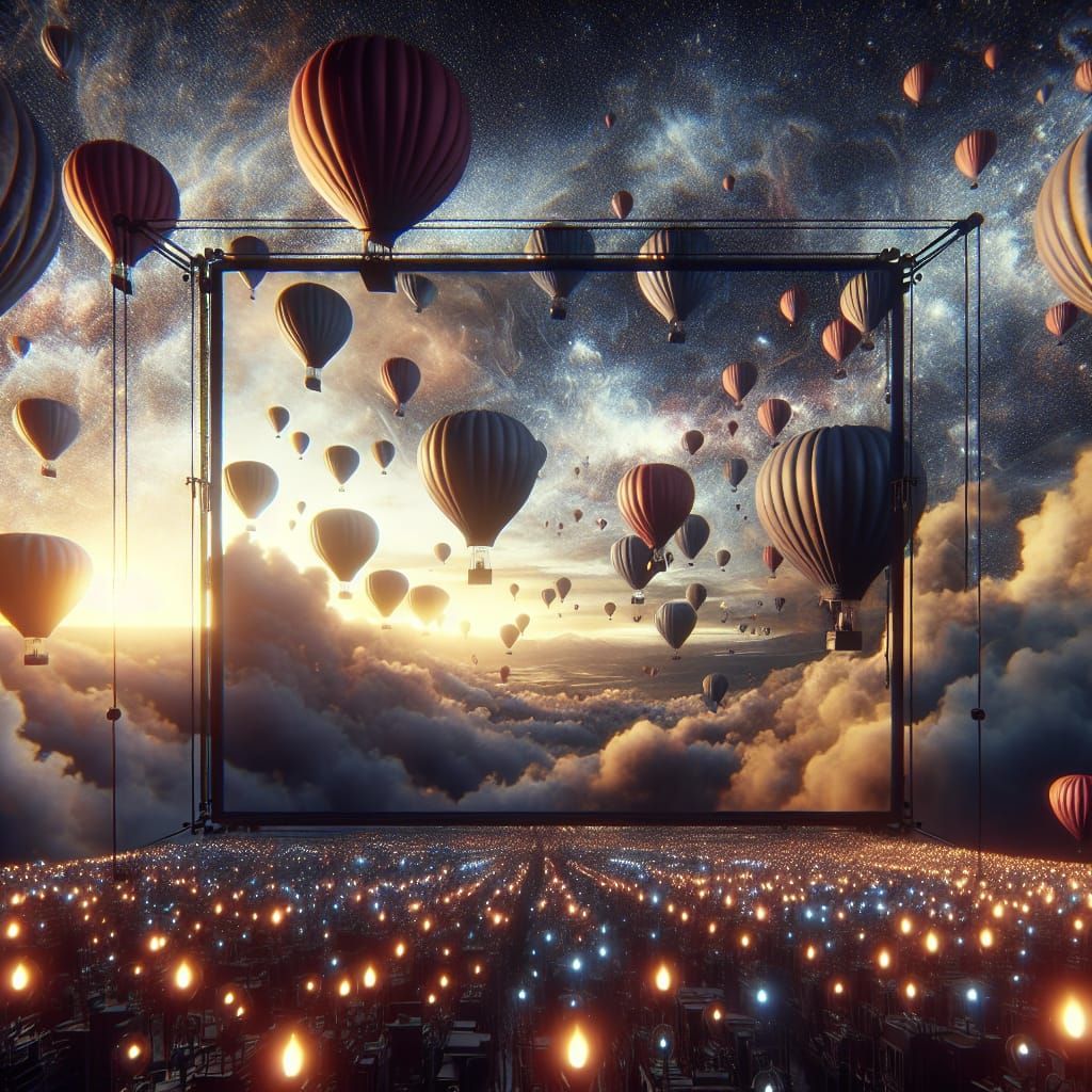 Sky Full of Intricate Hot Air Balloons in 8K