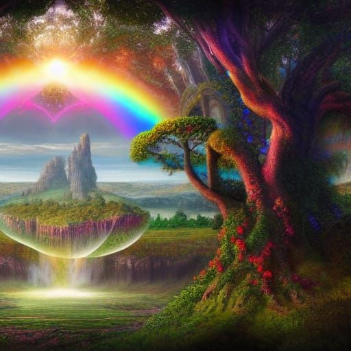 Tree of Life in Eden: Crystal Castle Fantasy