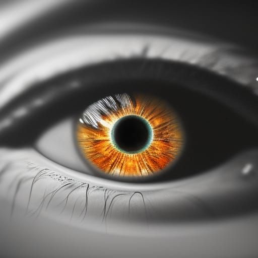 Eye of the Solar System in Hyperrealistic Style