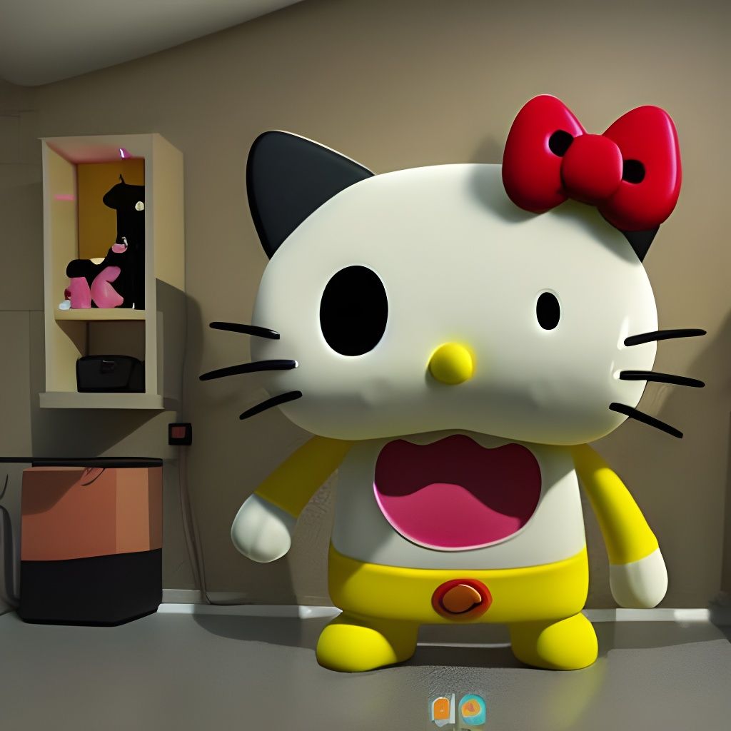 Hello Kitty Meets SpongeBob and Gary Busey