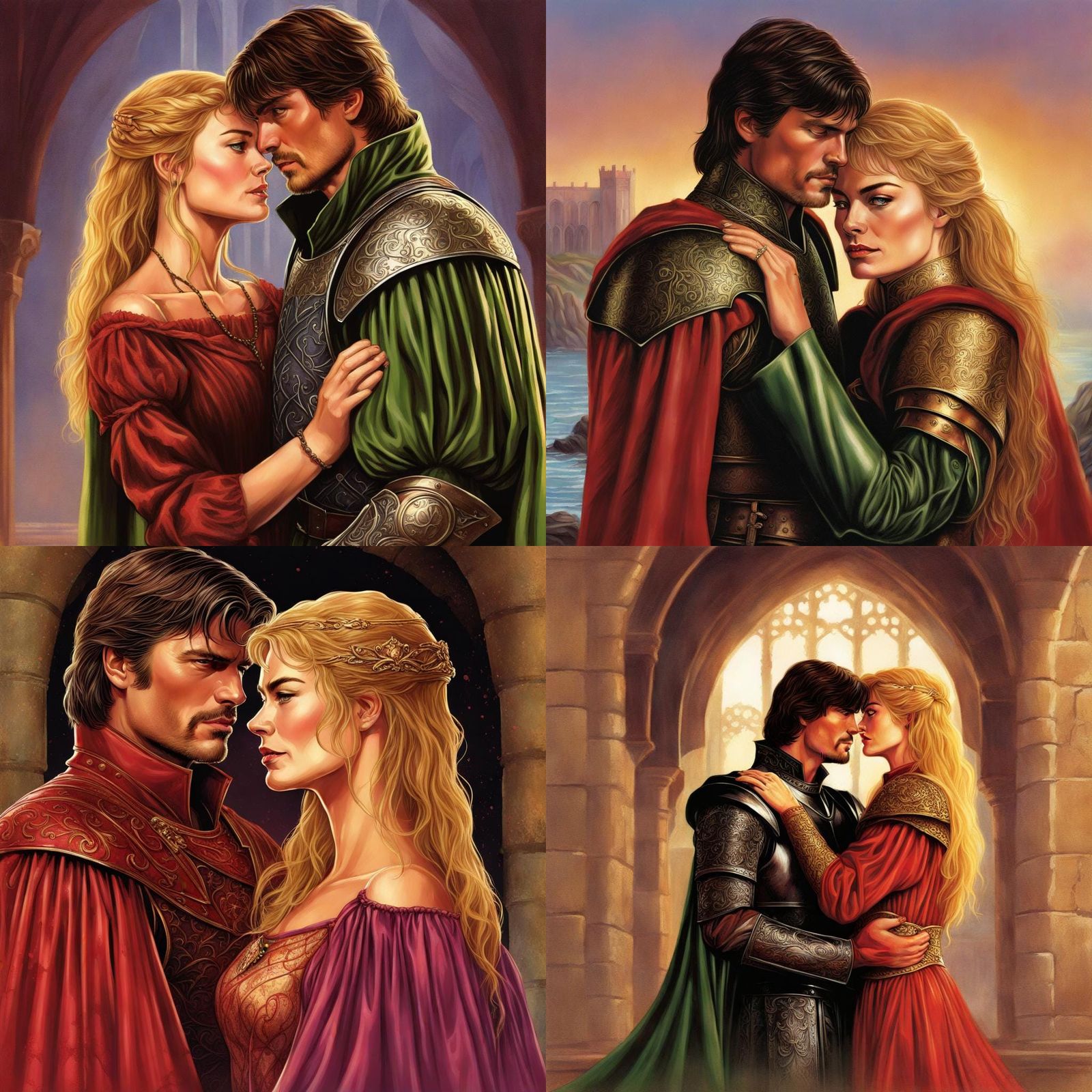Jaime and Cersei Lannister in 80s Romance Style