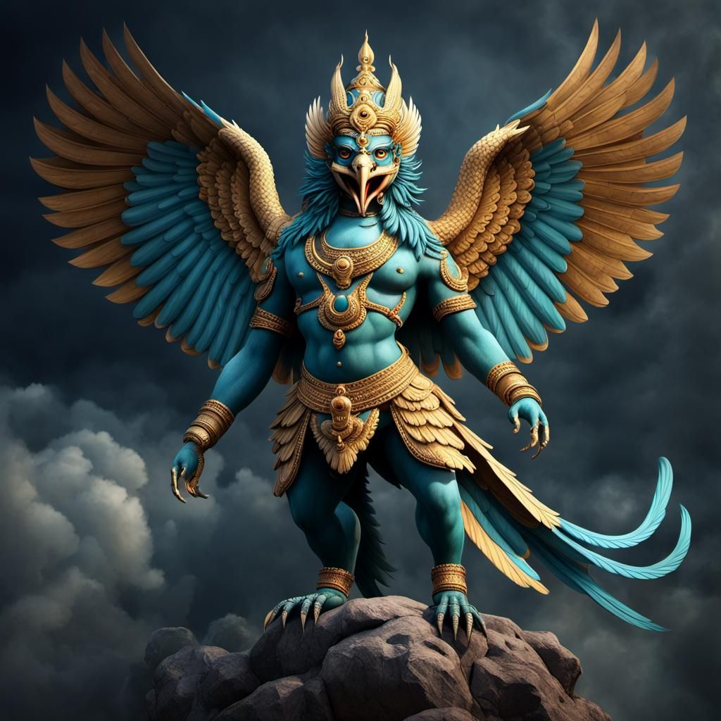 Photorealistic Garuda: Mount of Vishnu in Natural Light