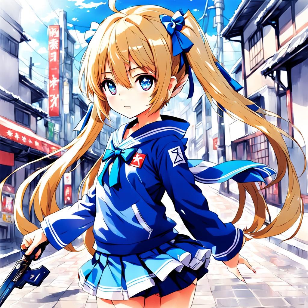 Anime Style Waifu Character Art