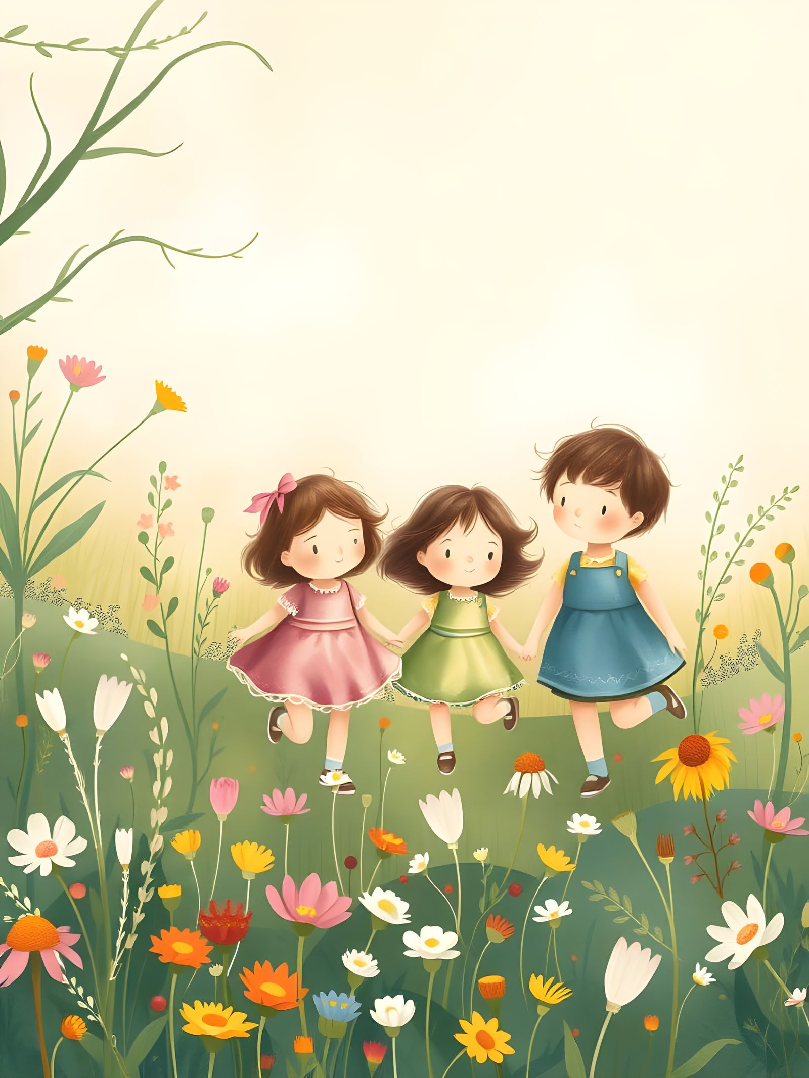 Whimsical Children's Illustration in Pastel Colors