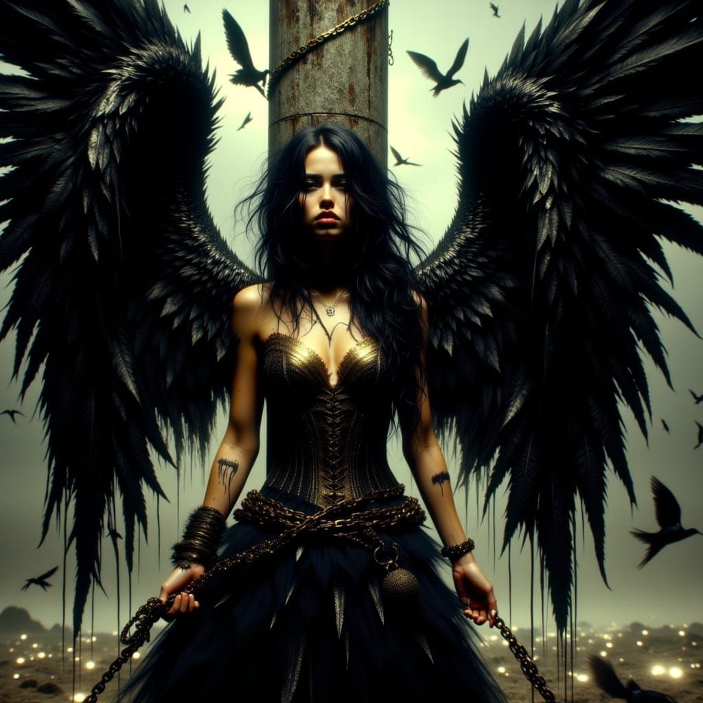Chained fallen angel