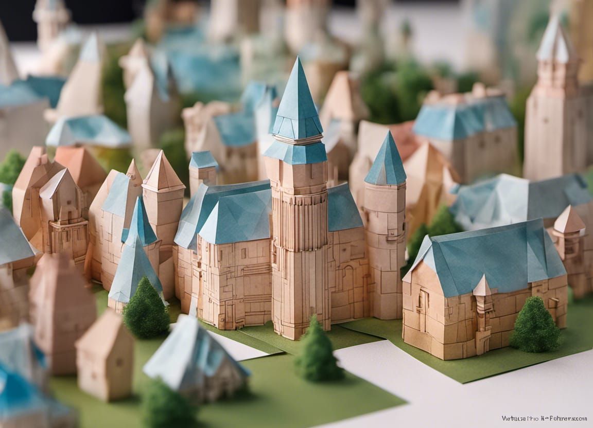 Origami Paper Castle Inspired by Wataru Ito