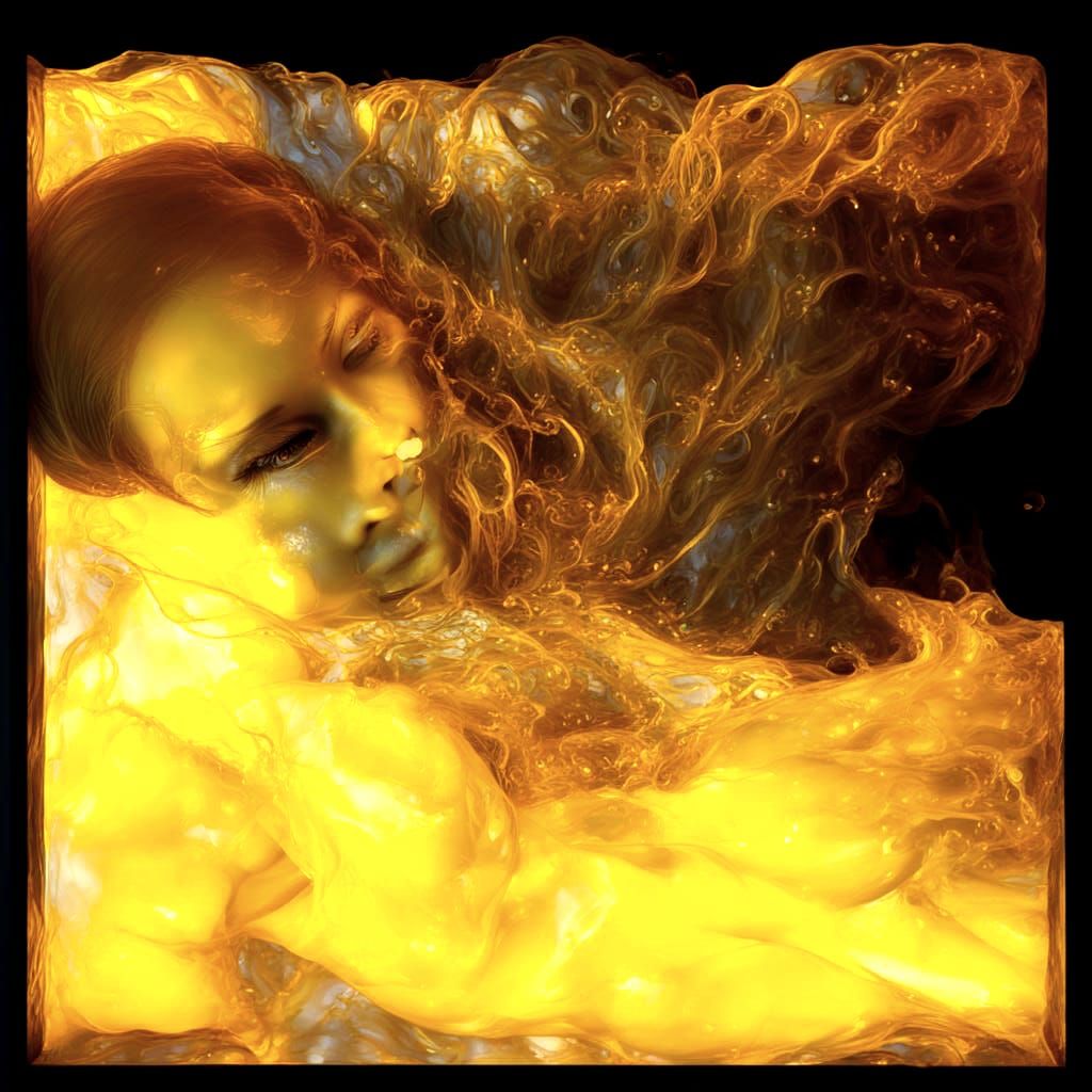 Submerged Mannequin in Photorealistic Style