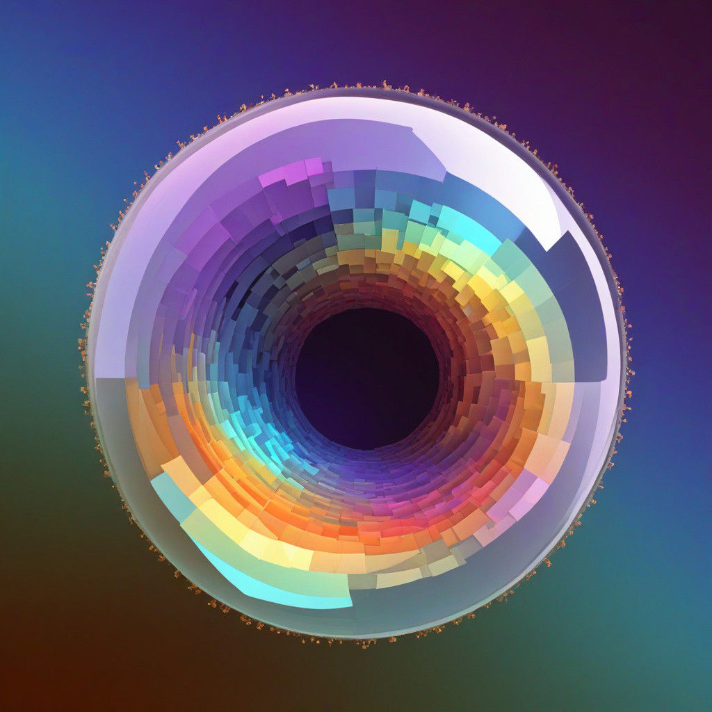 Mathematical Sponge in Fractal Voxel Glow