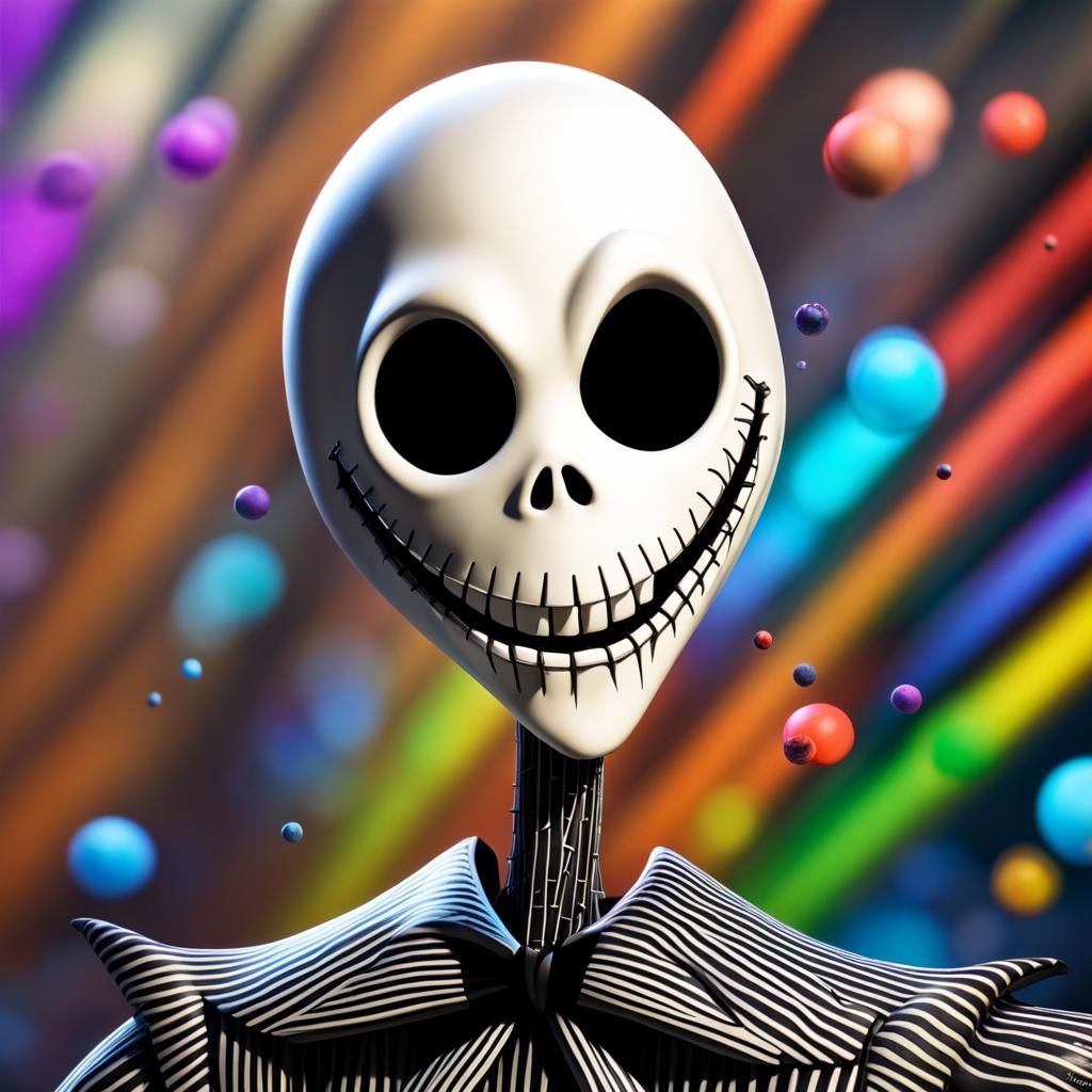 Hyperrealistic Jack Skellington Concept Art