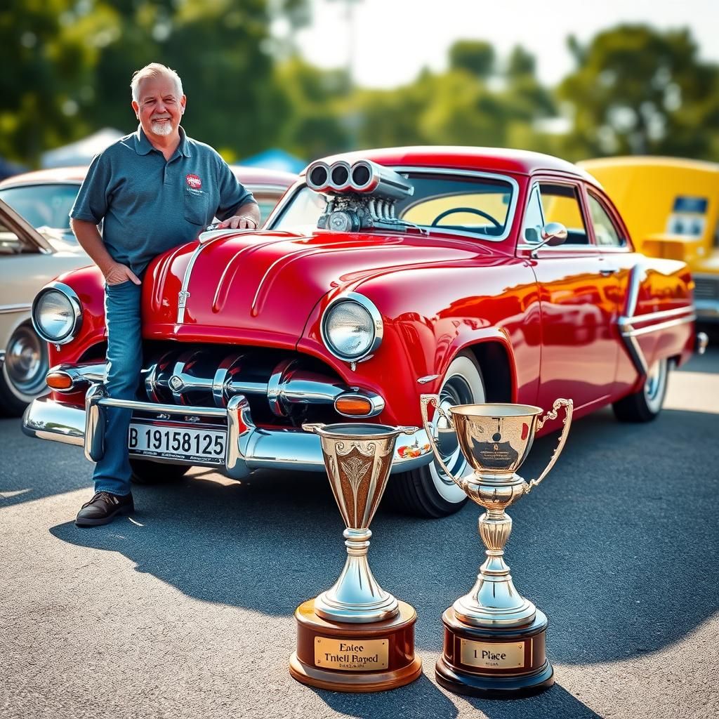 Stunning Candy-Apple Red 1950 Mercury Eight Hot Rod