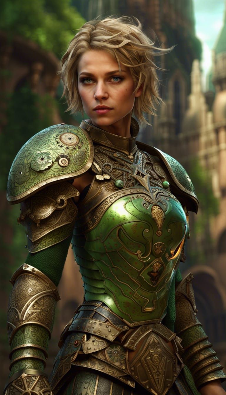 Detailed Amazon Warrior Fantasy Concept Art