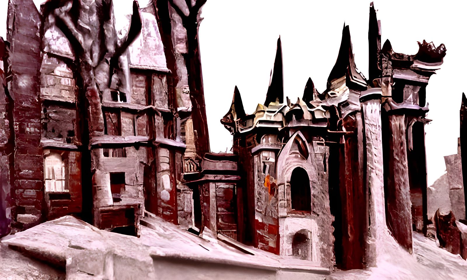 Medieval Castle in New York City: Detailed Matte Painting