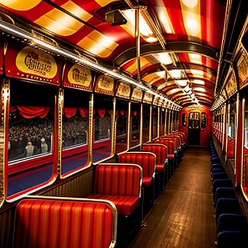 Vintage Circus Train Conveying Troupes