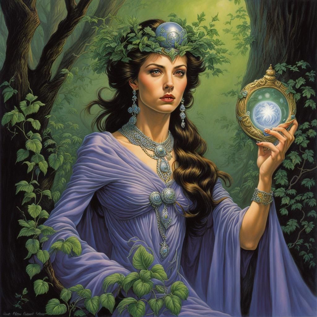 Elegant Enchantress Evokes Ethereal Fantasy Art