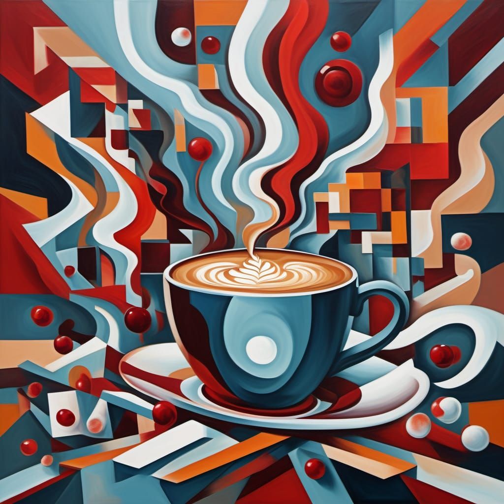 Surreal Winter Landscape with Abstract Elements