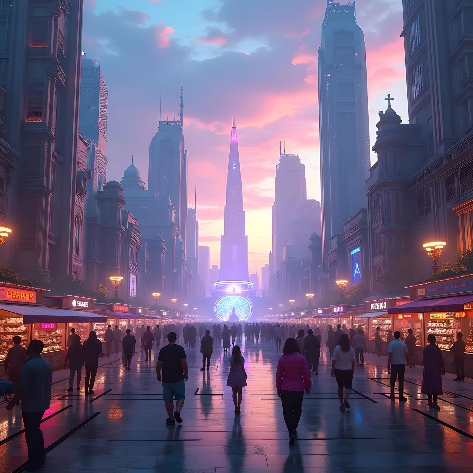 Uniworld Plaza: A Futuristic Virtual World Hub