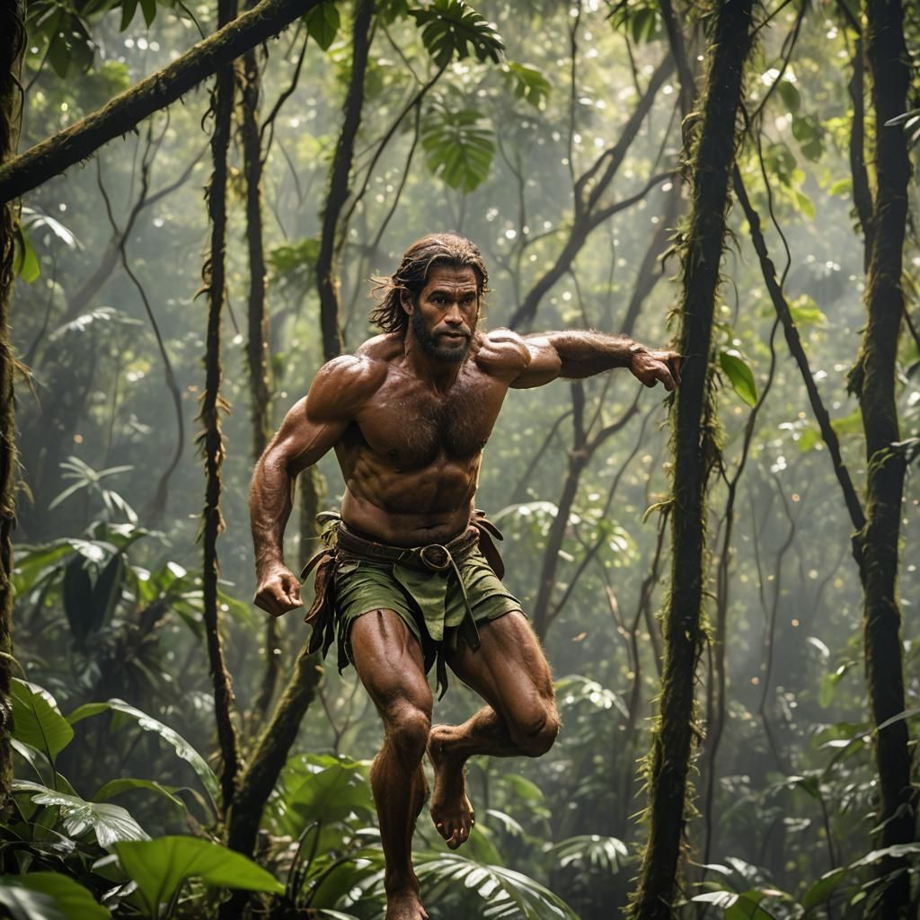 Tarzan in Costa Rica Rainforest, Professional Photography