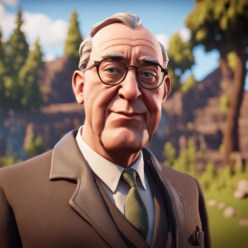 C.S. Lewis as Fortnite Character in 3D