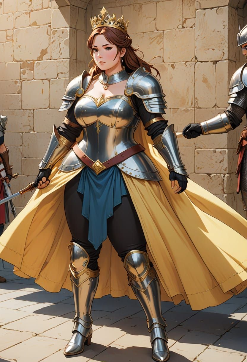 Studio Trigger-Style Anime Warrior Maiden Prepares for Battl...