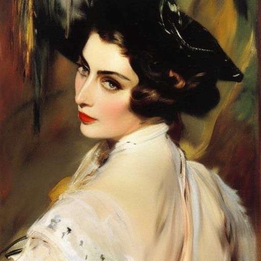 Elegant Portrait in Boldini Style
