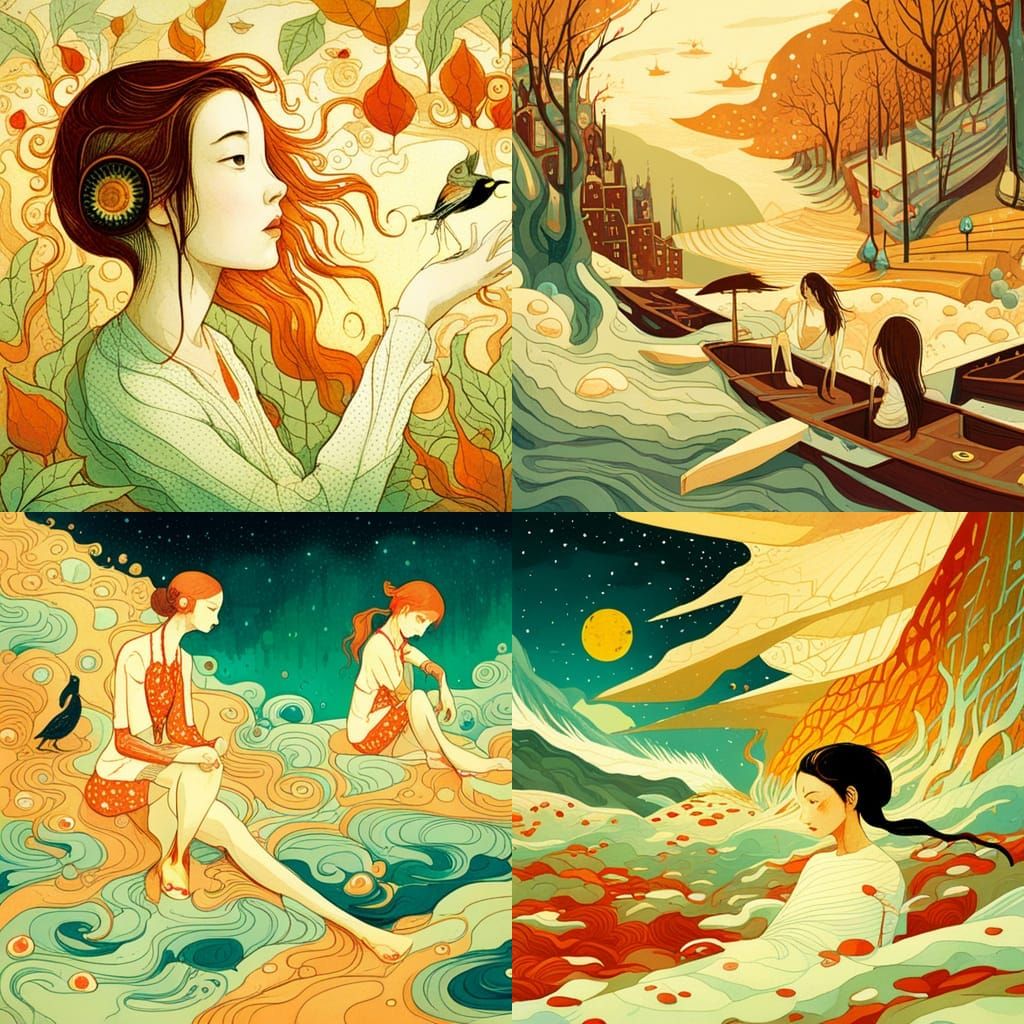 Whimsical Illustration in the Style of Golden Age Art