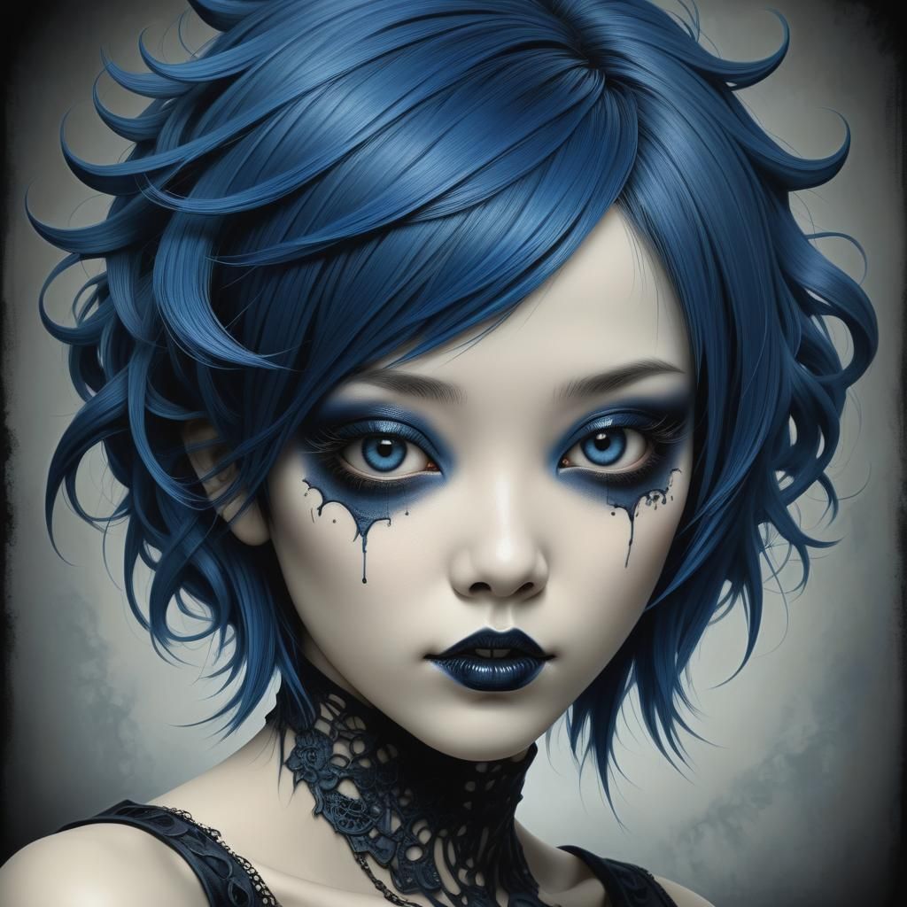 Blue-goth girl