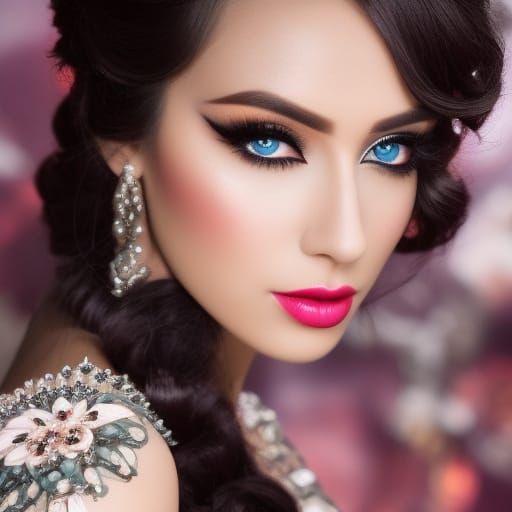 Voluptuous Warrior Princess in Anime Style