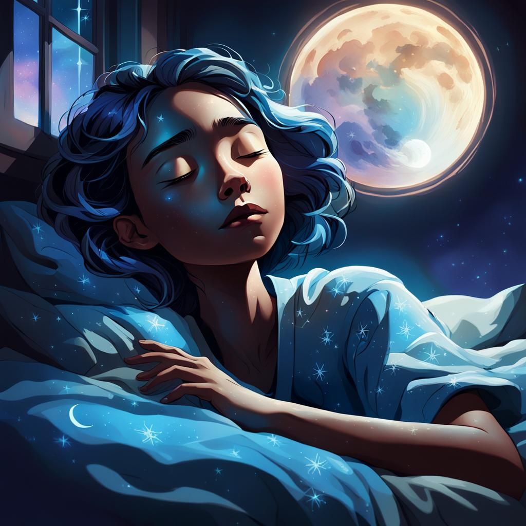Dreamy Cartoon Character Portrait in Splash Art Style