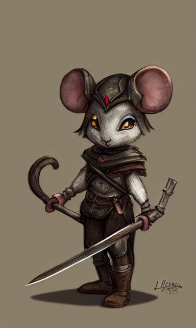 Mouse Knight in Cupboard: Photorealistic Concept Art