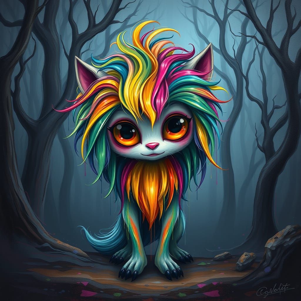 Vibrant Mysterious Woodland Creature