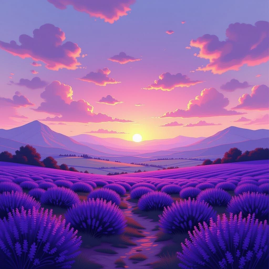 Sinfonía Púrpura al Ocaso