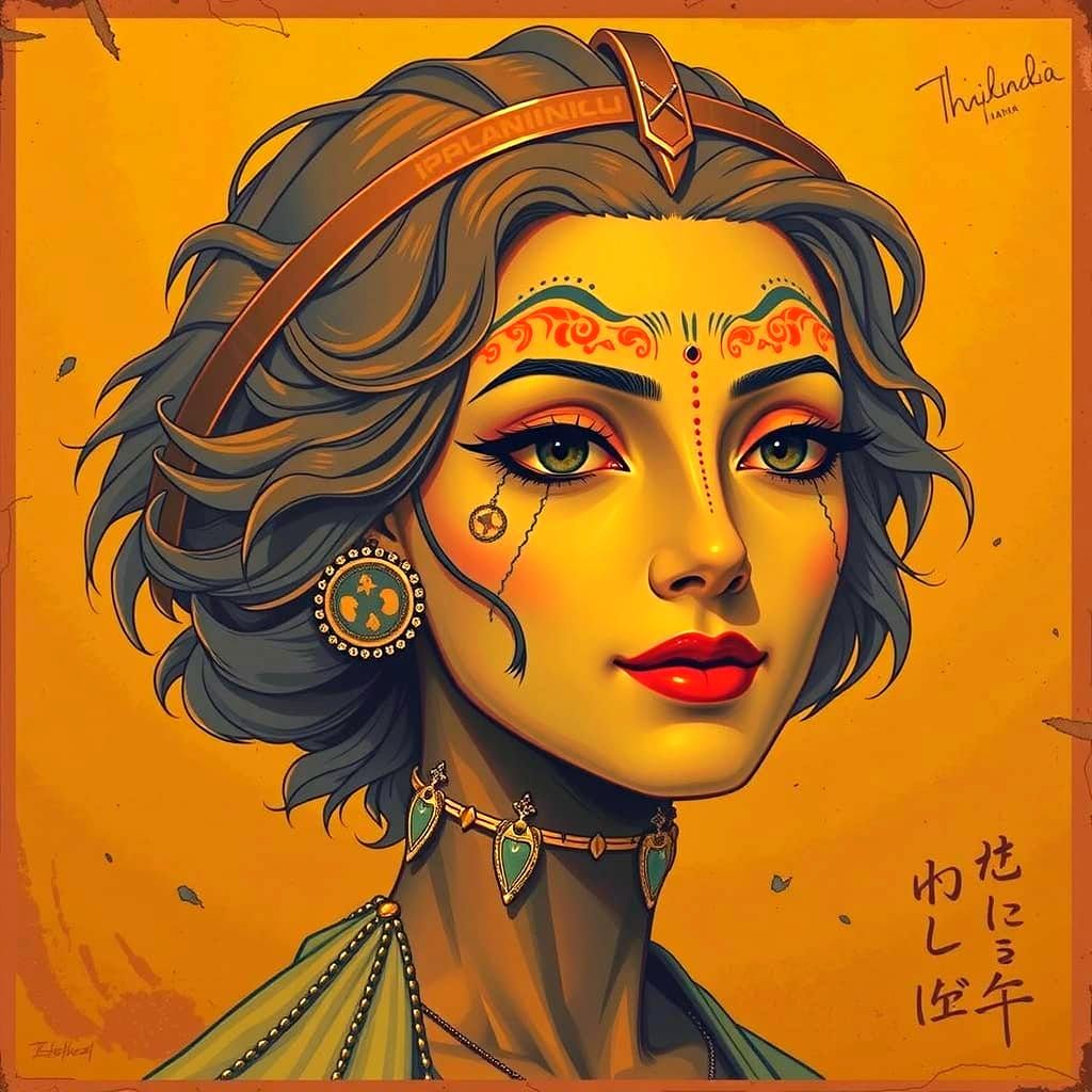 Tutankhamun, Harlequin, Geisha, and Krishna Fusion