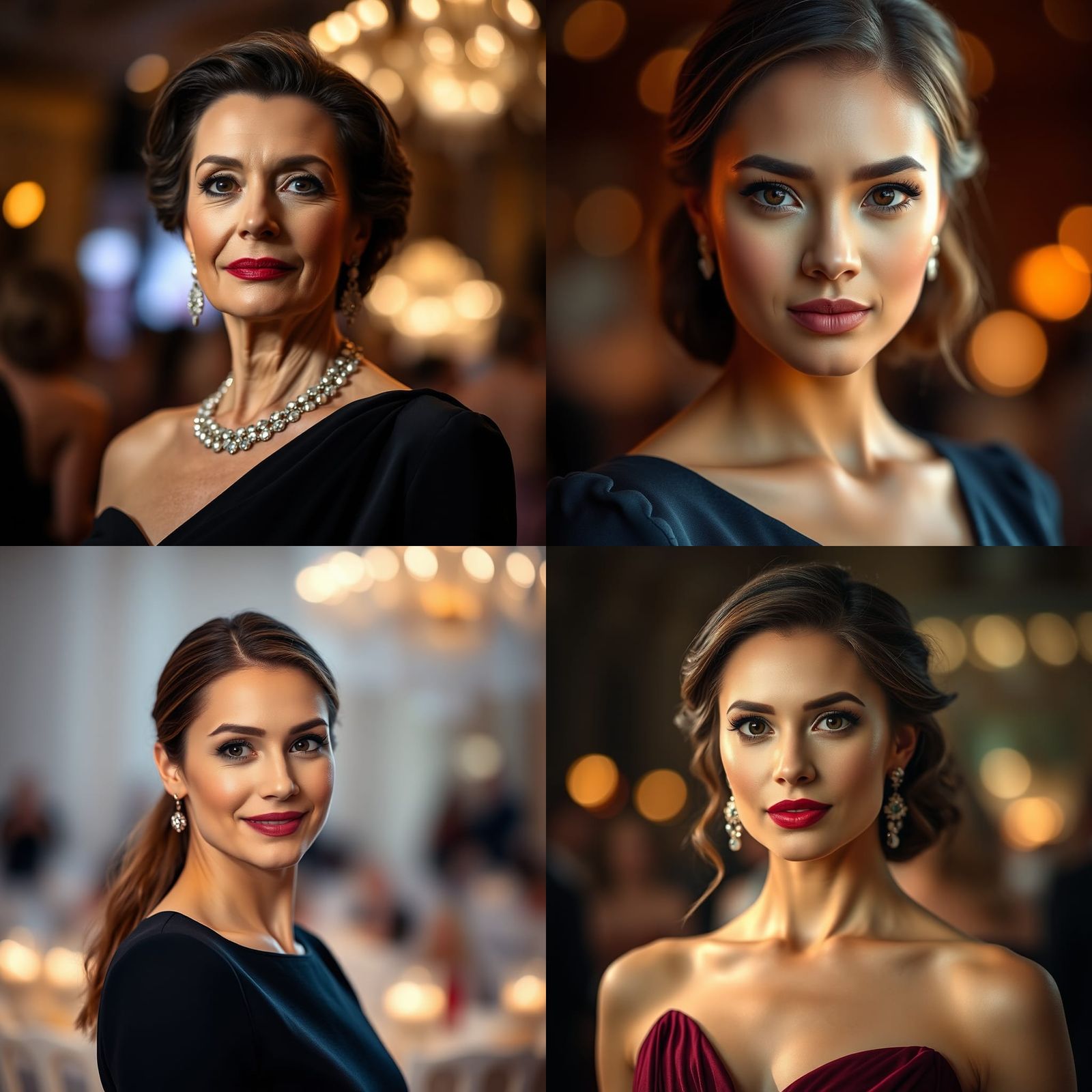 Woman's Portrait at Gala in Professional Photography Style