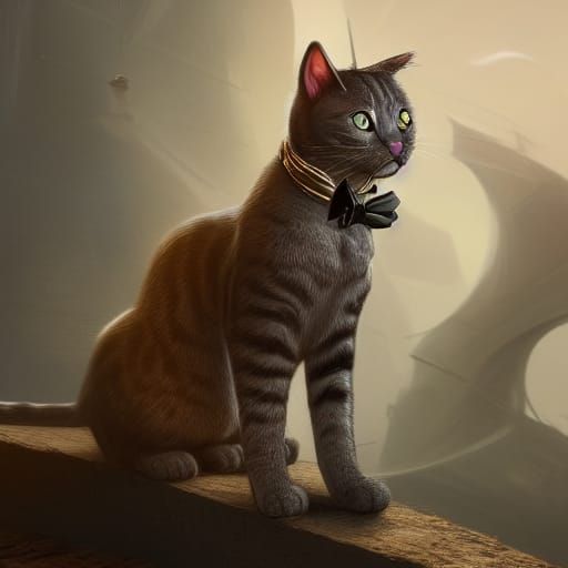 Cat in a Suit: Detailed Matte Painting