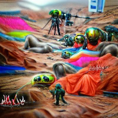 Remote viewing aliens on Mars.