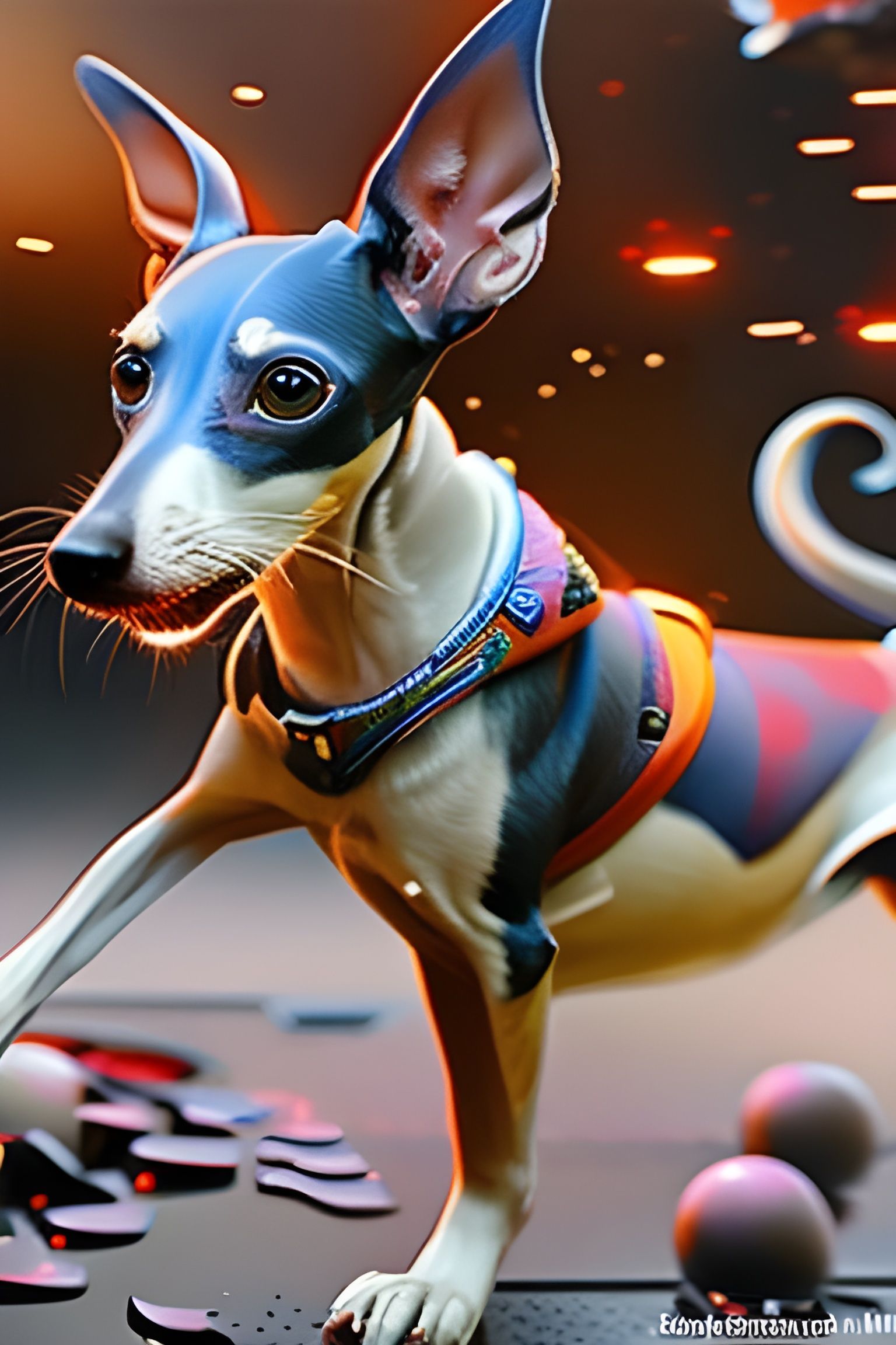 Hyperdetailed Italian Greyhound Puppy: Aetherpunk Fairycore ...