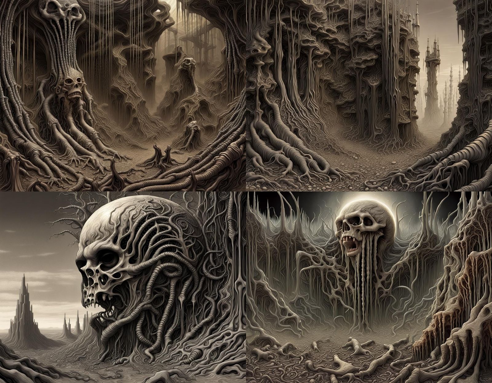 Crystalline Earth Interior in Precisionist Digital Art