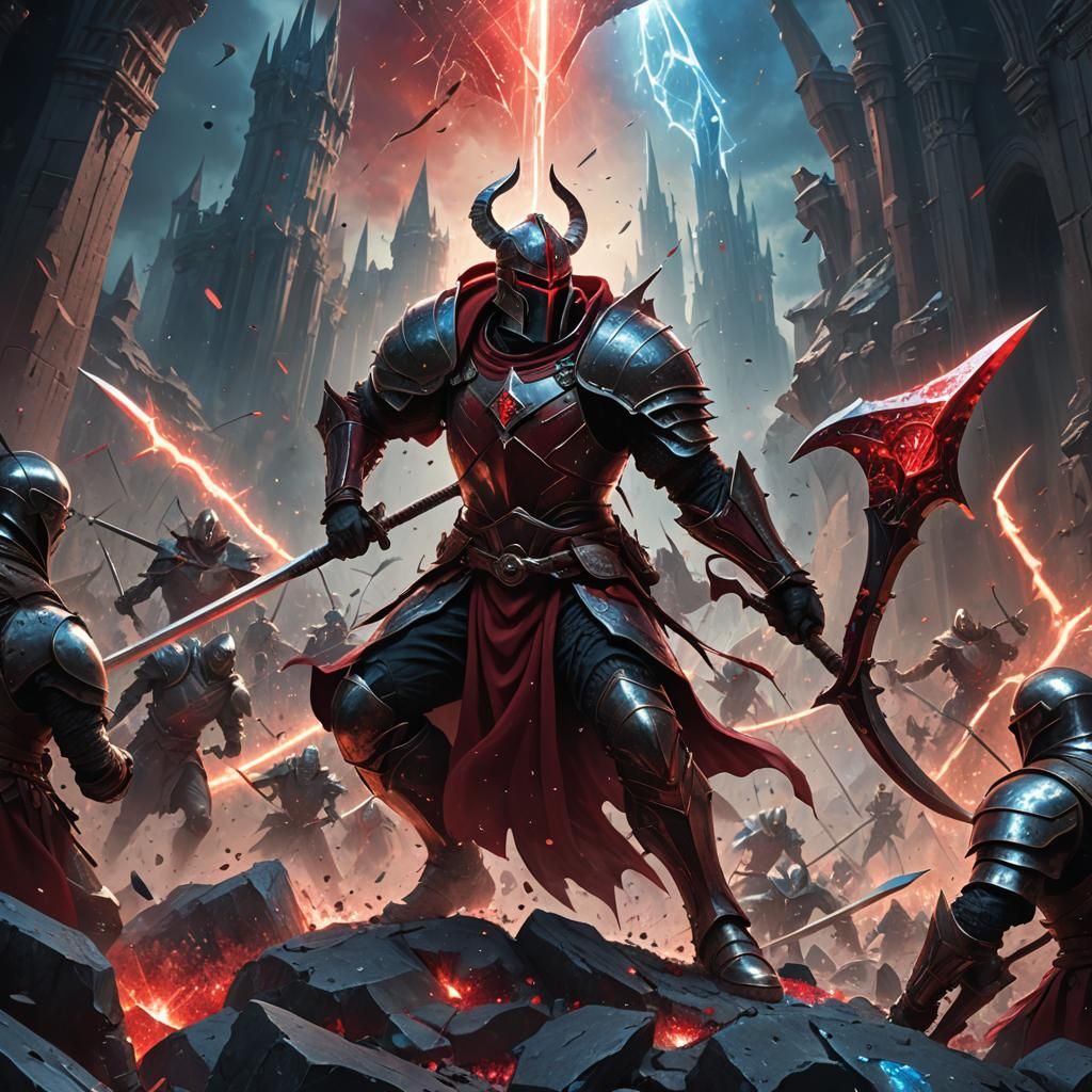 Ruby Knight vs Diamond Knight in Crystal Battle