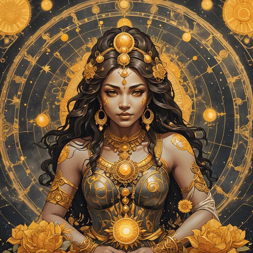 Gemini Woman: Solar Plexus Chakra Art