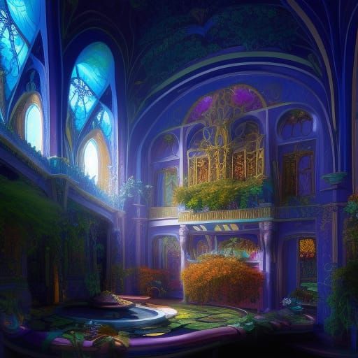 Fairy-Tale Venetian Opera House Interior in Rococo Style