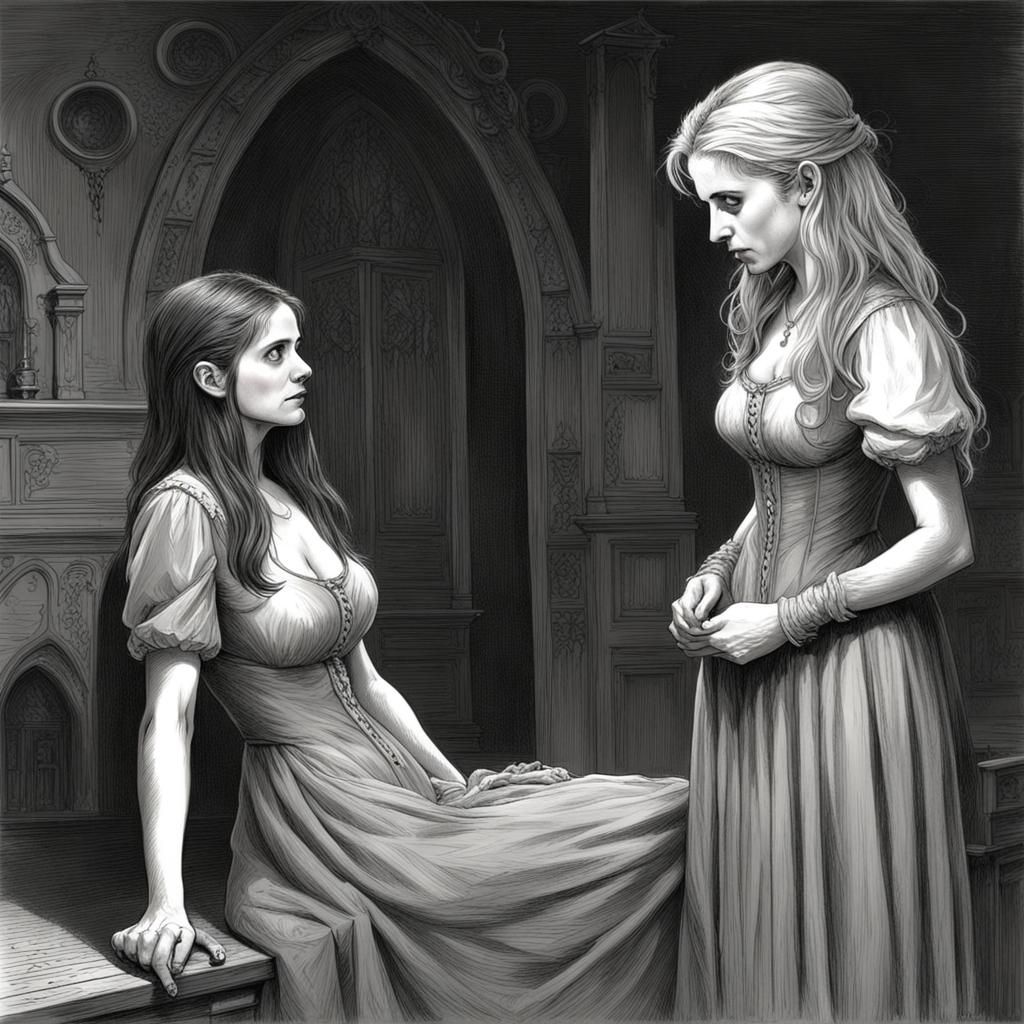 Buffy and Vampire in Gothic Horror Style