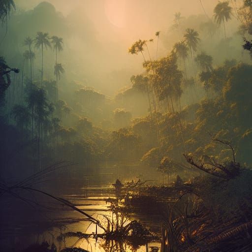 Lush Jungle Landscape: Epic Cinematic Photography