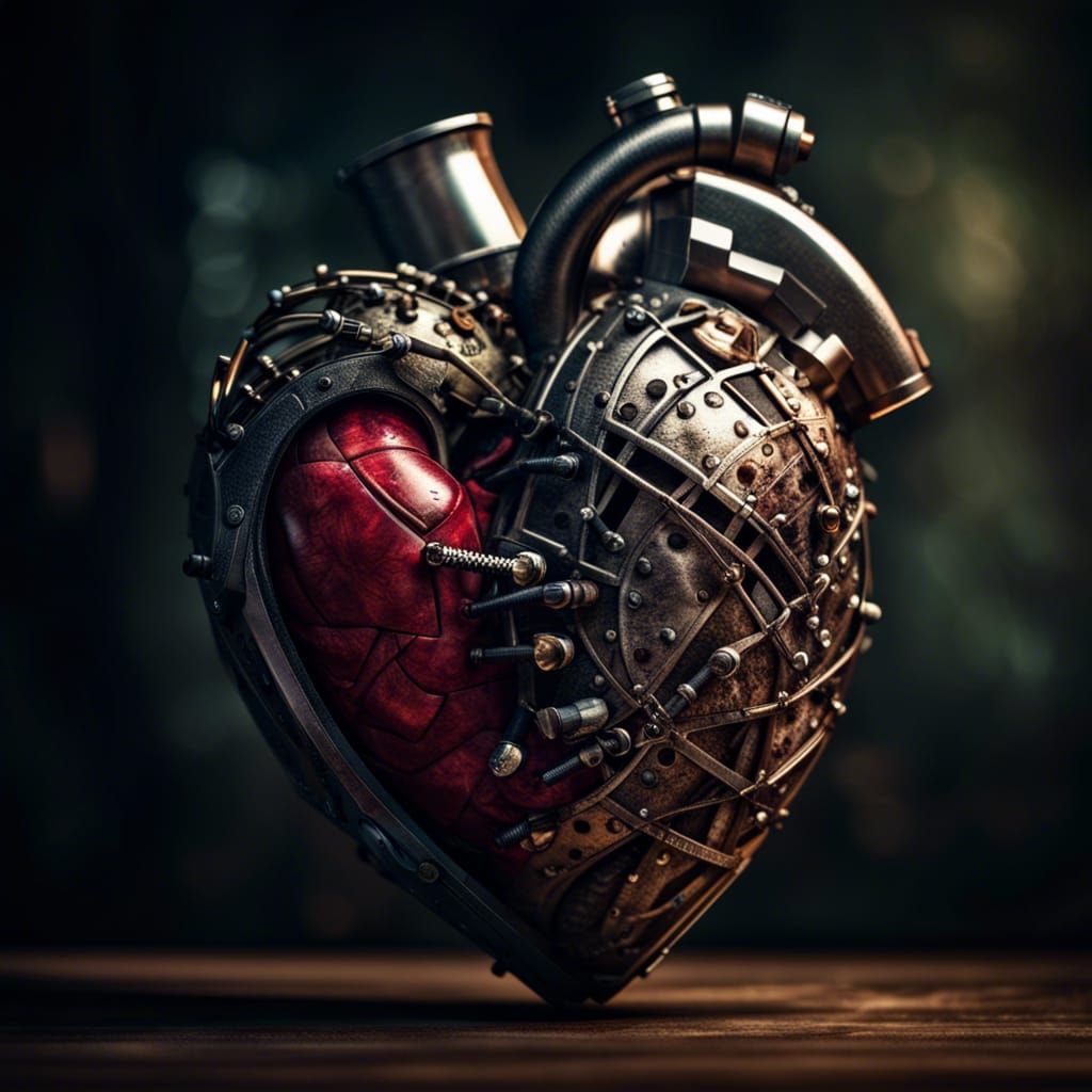 Heart Grenade Hyperrealistic Fusion in High Definition
