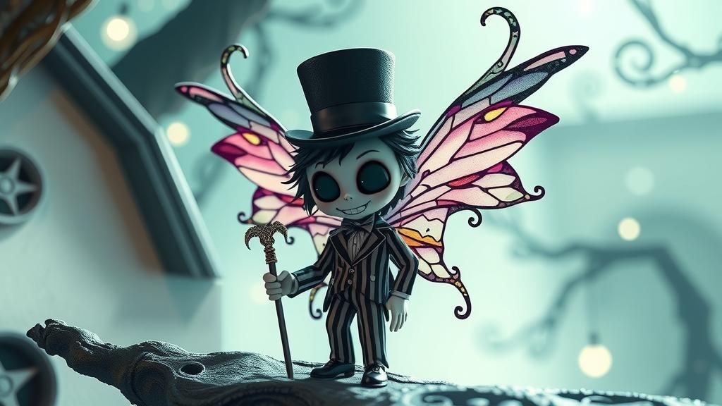 Beetlejuice Chibi with Butterfly Fairy Wings