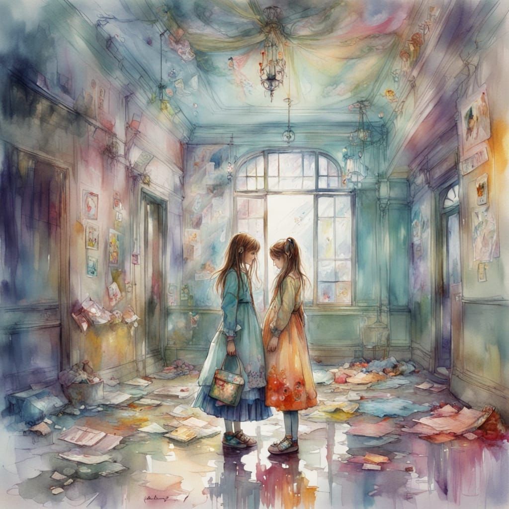 Girls Explore Abandoned Hospital in Kidcore Fashion