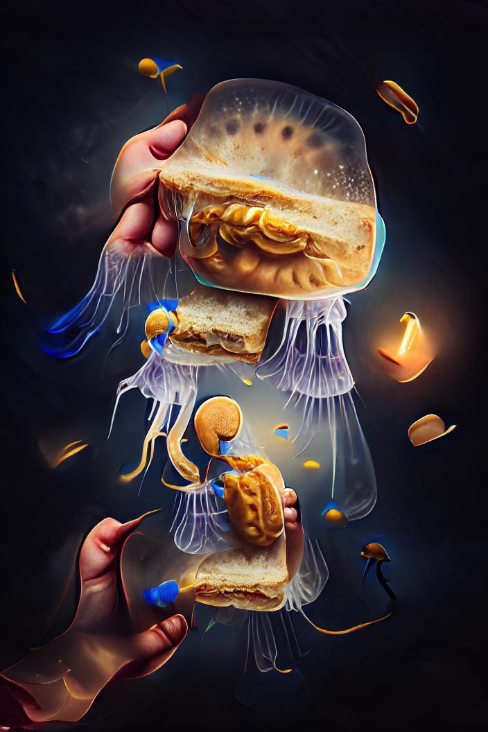 Peanut Butter Jellyfish Sandwich Concept
