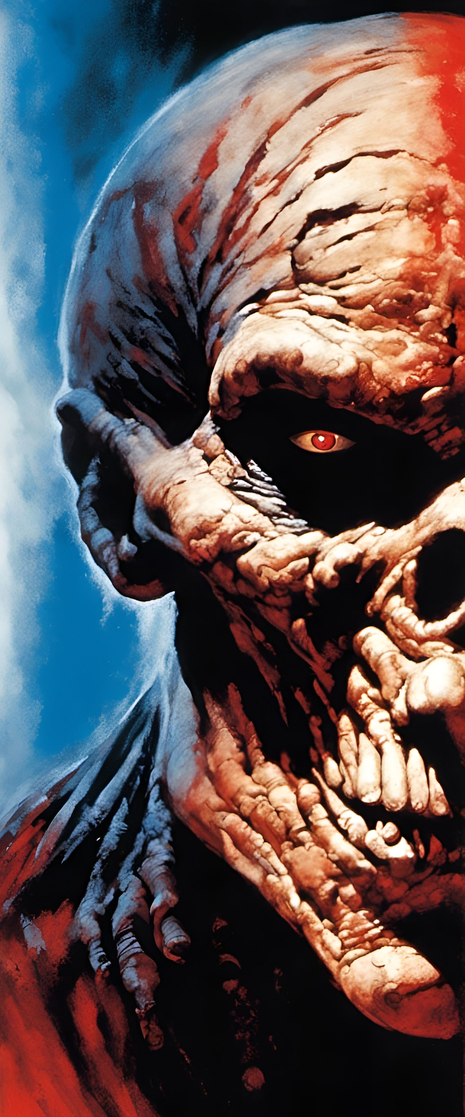 Mummy Portrait in Frazetta Style Ink Drawing