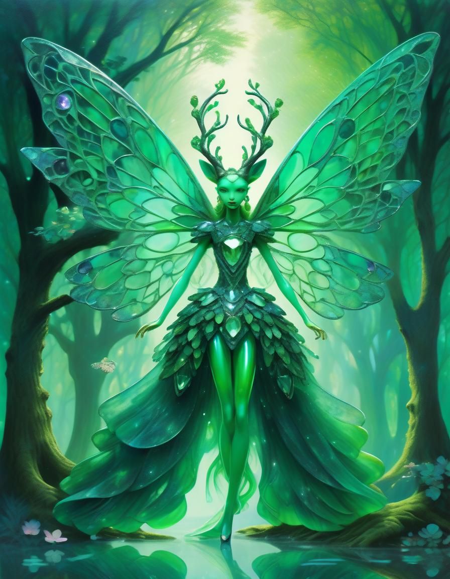 Alexandrite Nymph Hybrid with Symmetrical Wings