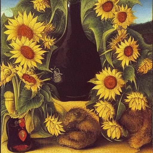 Sunflowers Hide the Enemy: Renaissance-Style Art